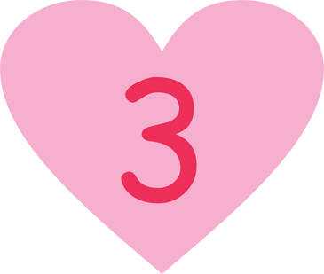 Heart with Number 3