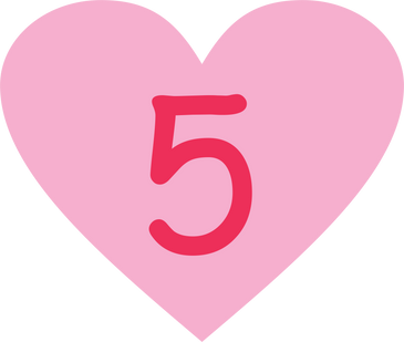 Heart with Number 5