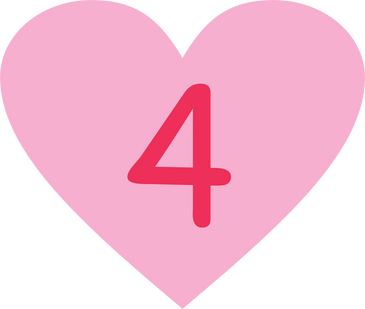 Heart with Number 4